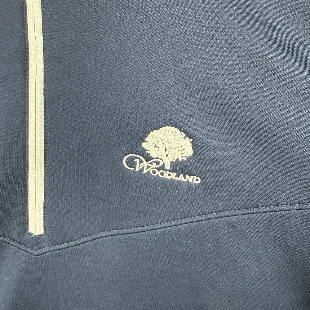 Nike Golf Tour Performance 1/4 Zip Woodland Country Club Size L Navy Therma Fit